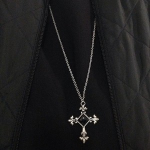 Cross Fleury Long Necklace