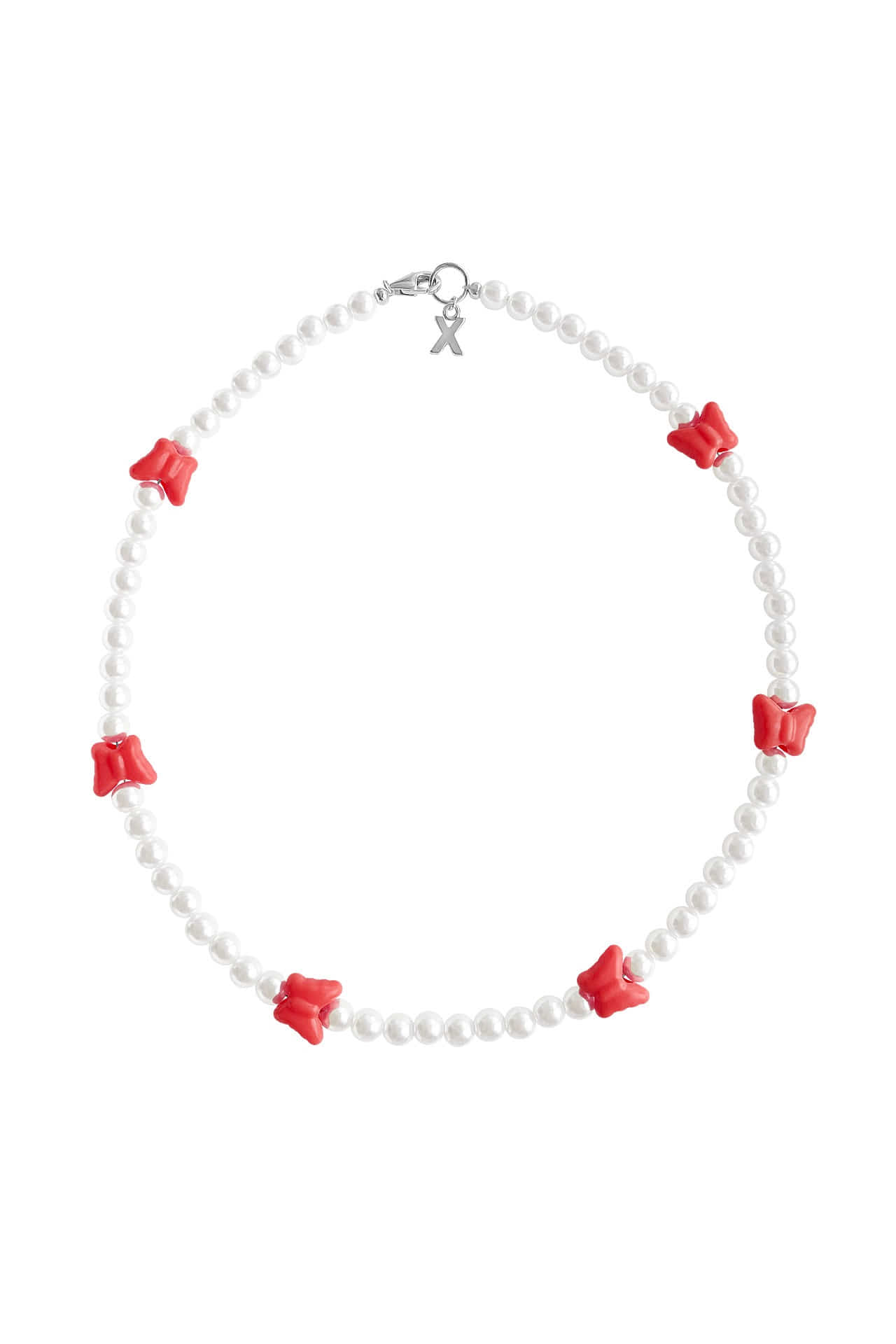 Butterfly Pearl Necklace | RED