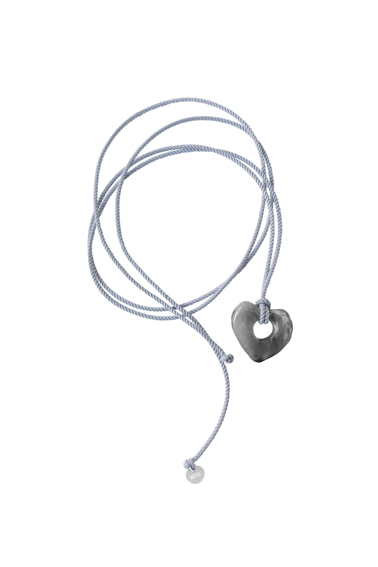 Rough Heart Necklace | Fog